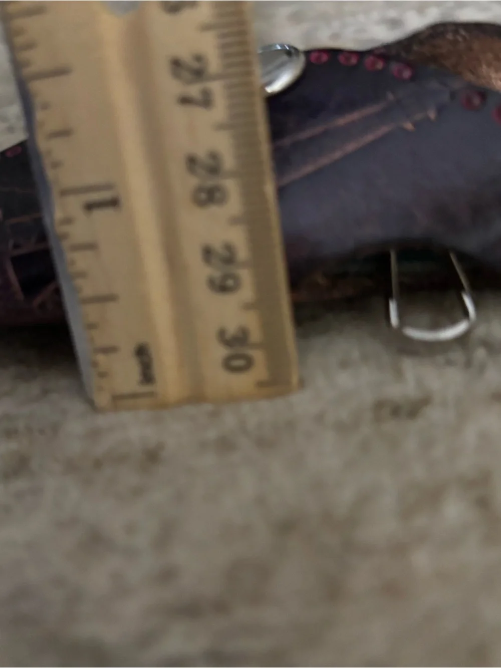 Source Unknown Purple and Pink Eiffel Tower Leather Key Case